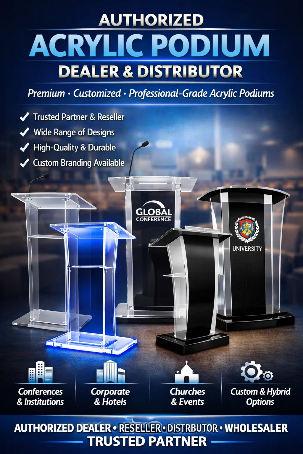 Premium Acrylic Podiums