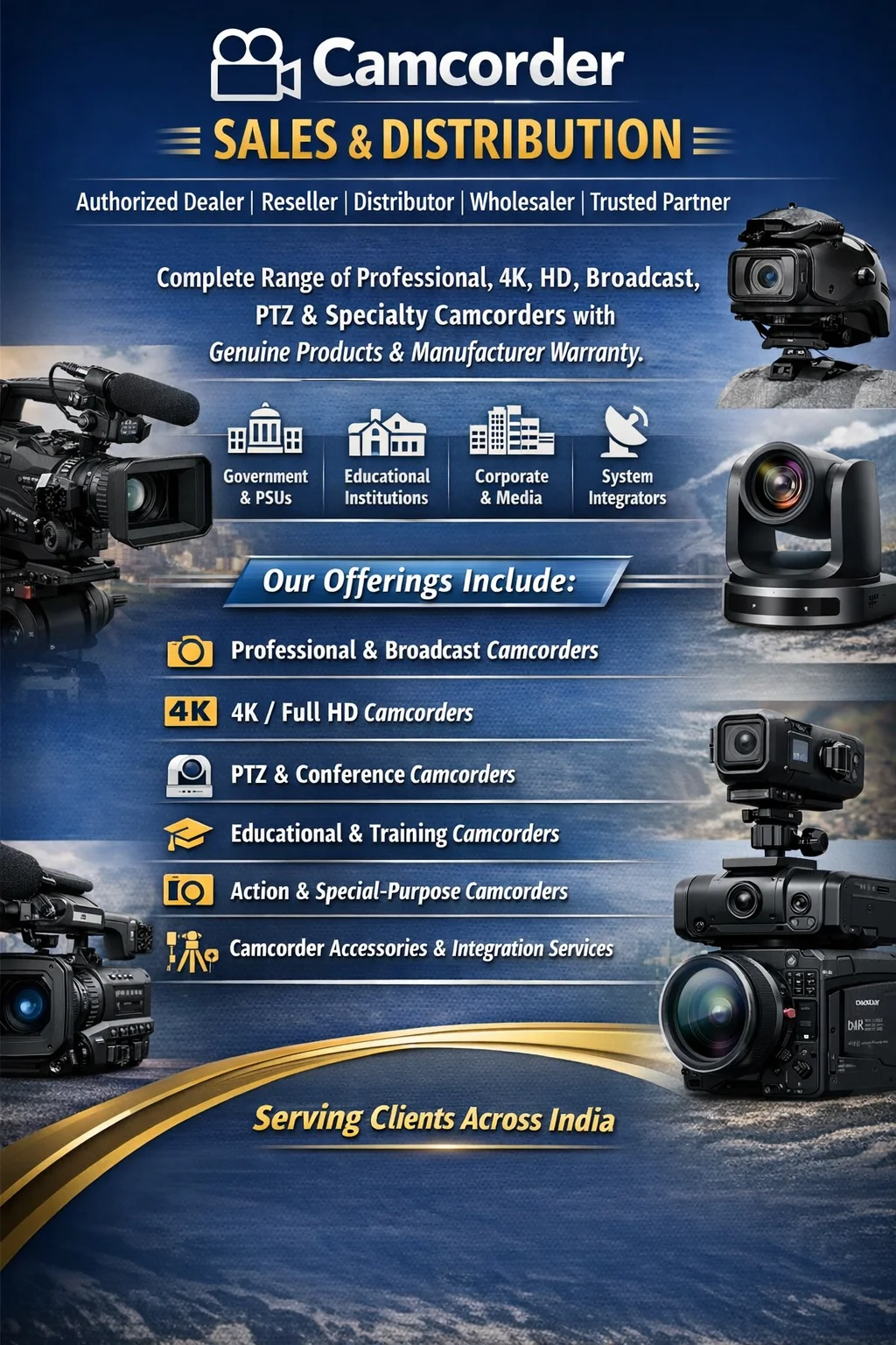 Best Professional 4K Camcorder Supplier in India - Vande Bharat