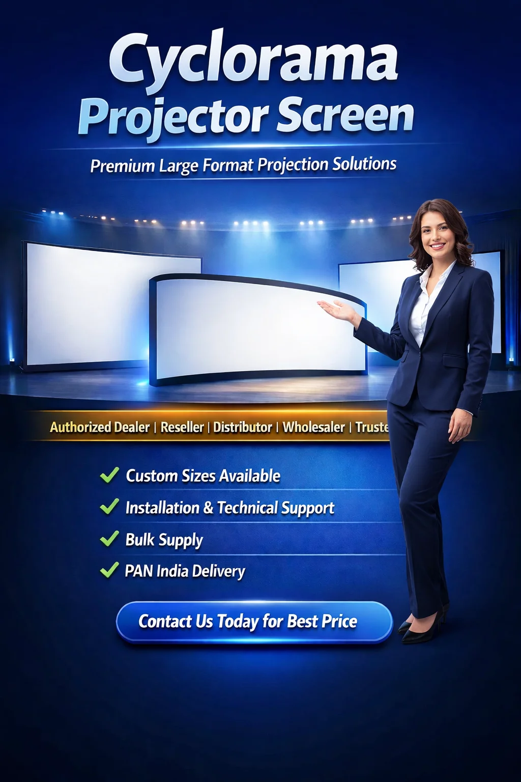 Best DRAPER Cyclorama Projection Screen Supplier in India - Vande Bharat