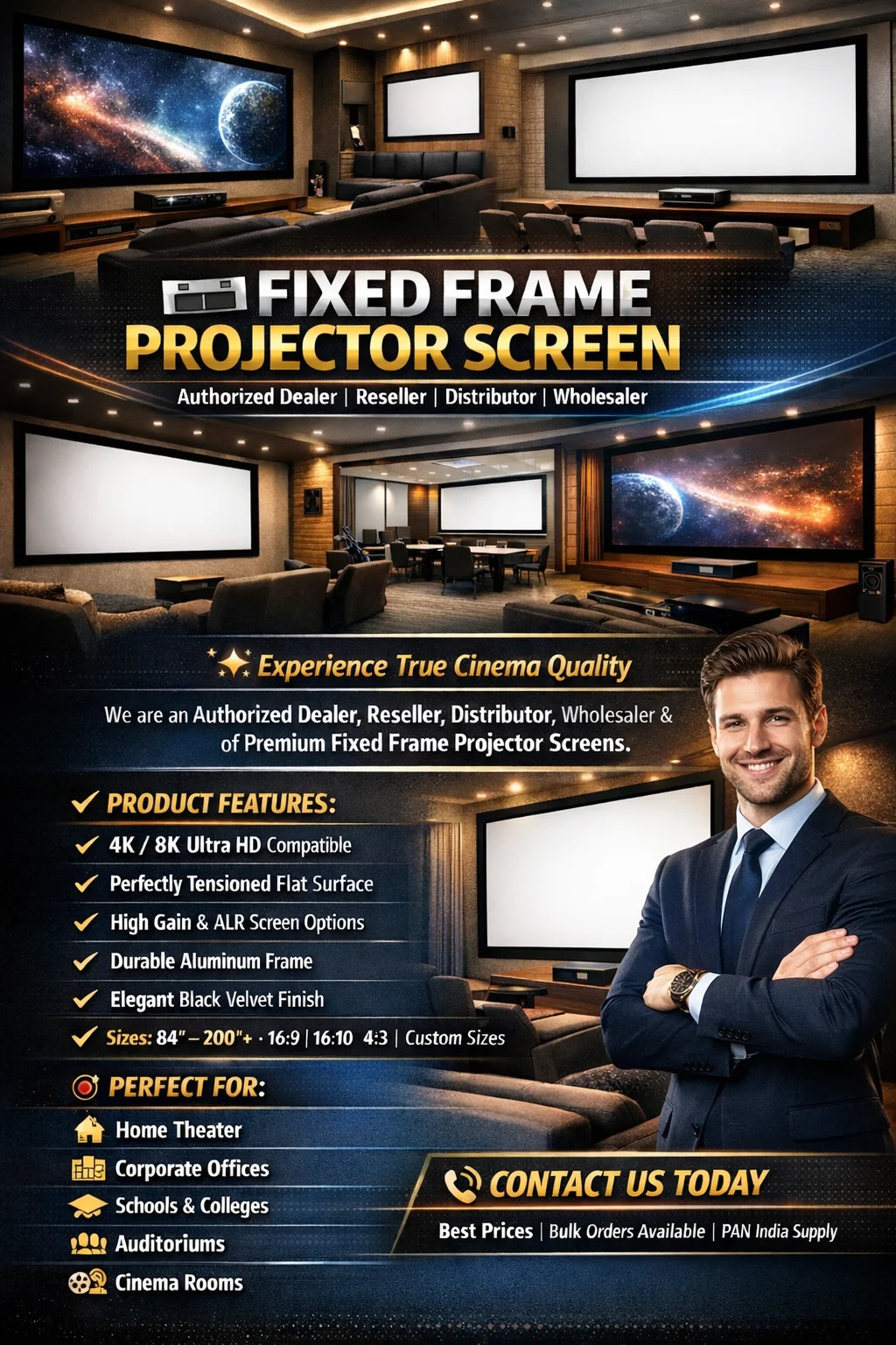 Fixed Frame Projector Screen