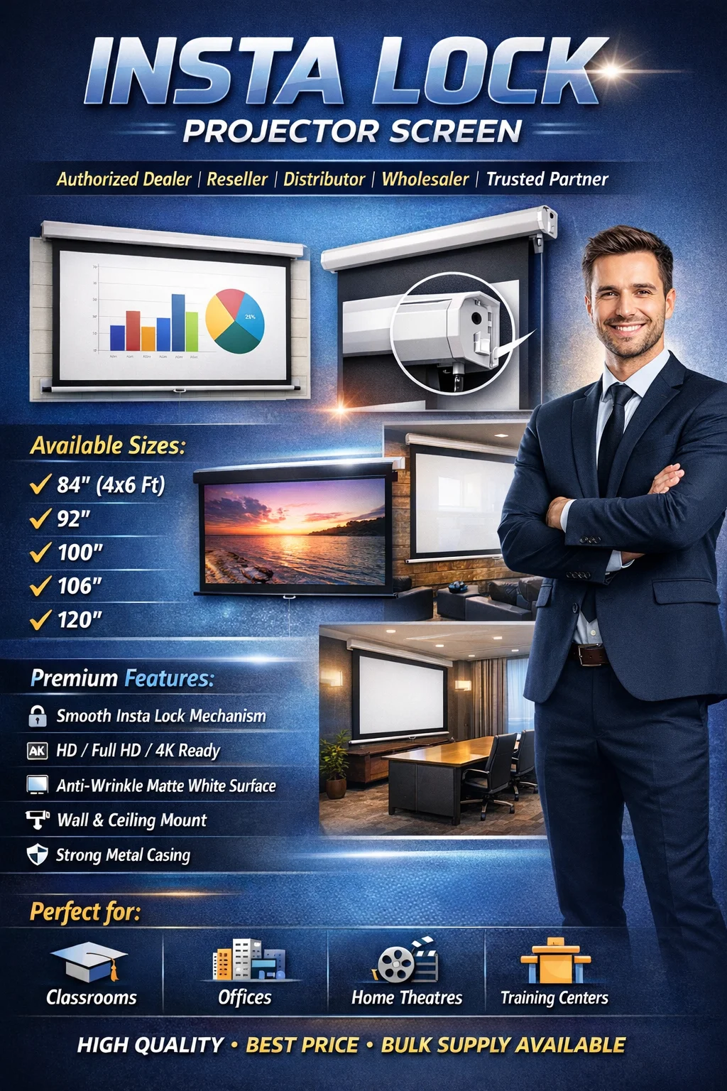 Insta Lock Projector Screen