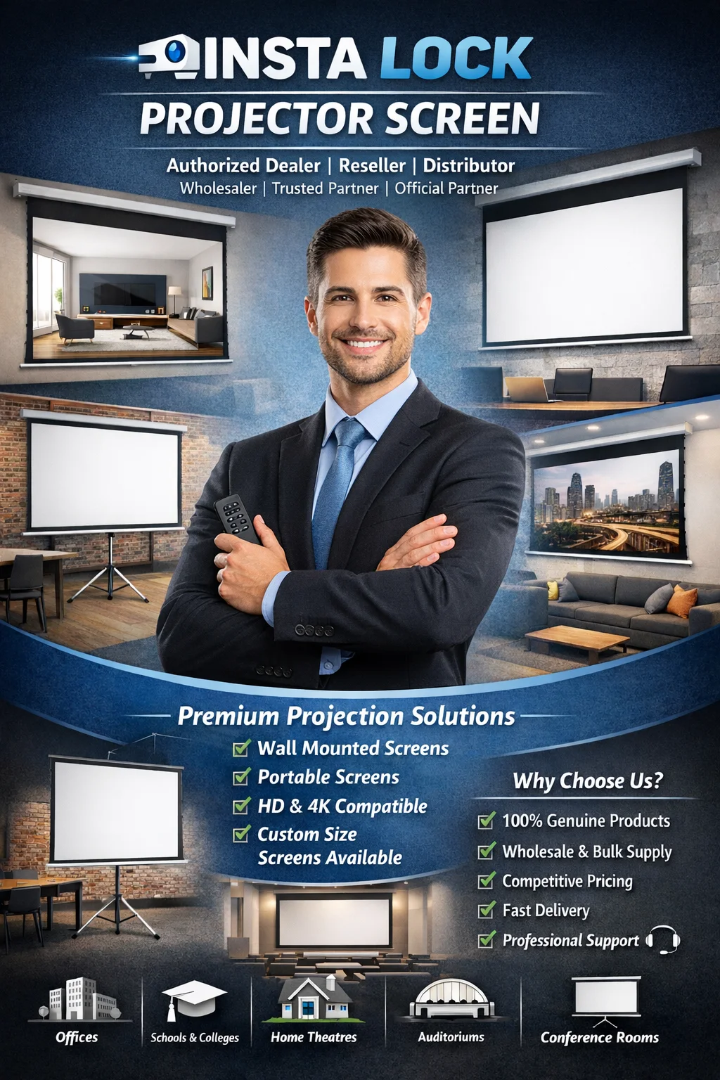 Insta Lock Projector Screen Portfolio