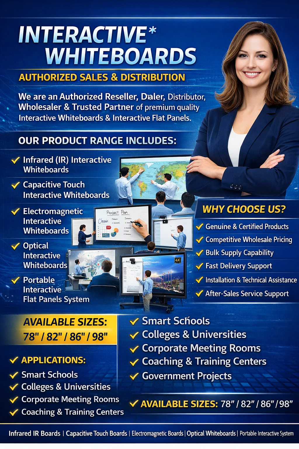 Best Samsung Interactive White Board Supplier in India - Vande Bharat