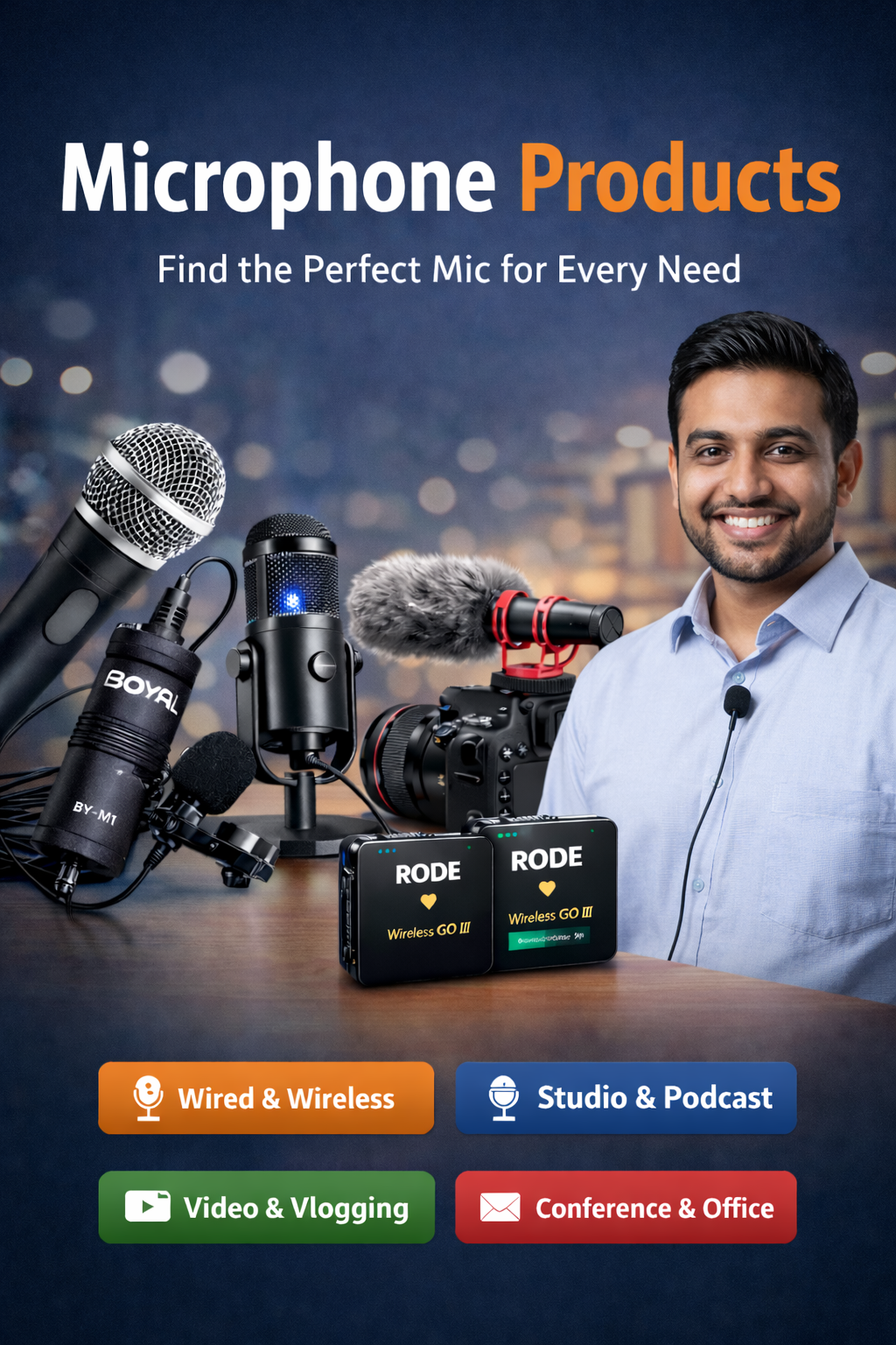 Best microphones Supplier in India - Vande Bharat