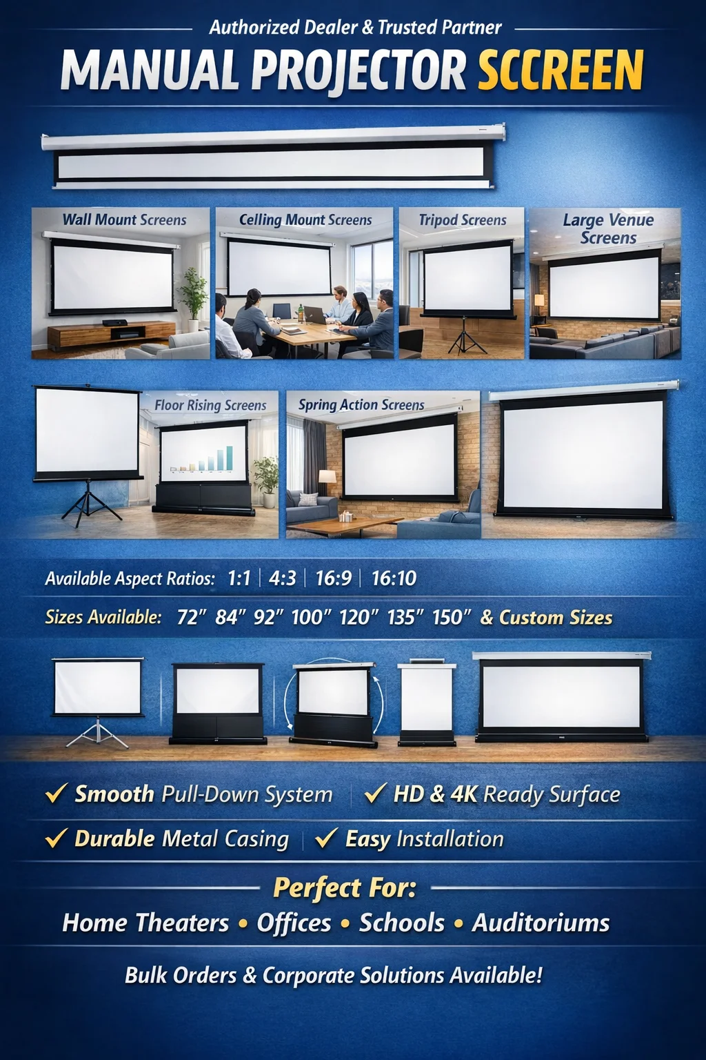 Manual Projector Screen Solutions