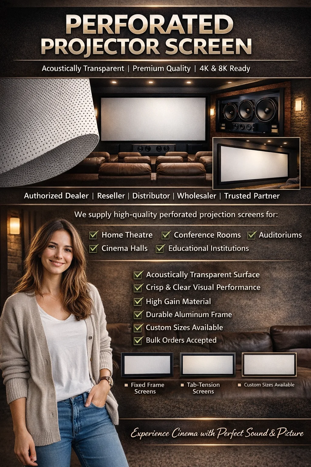 Perforated Projector Screen