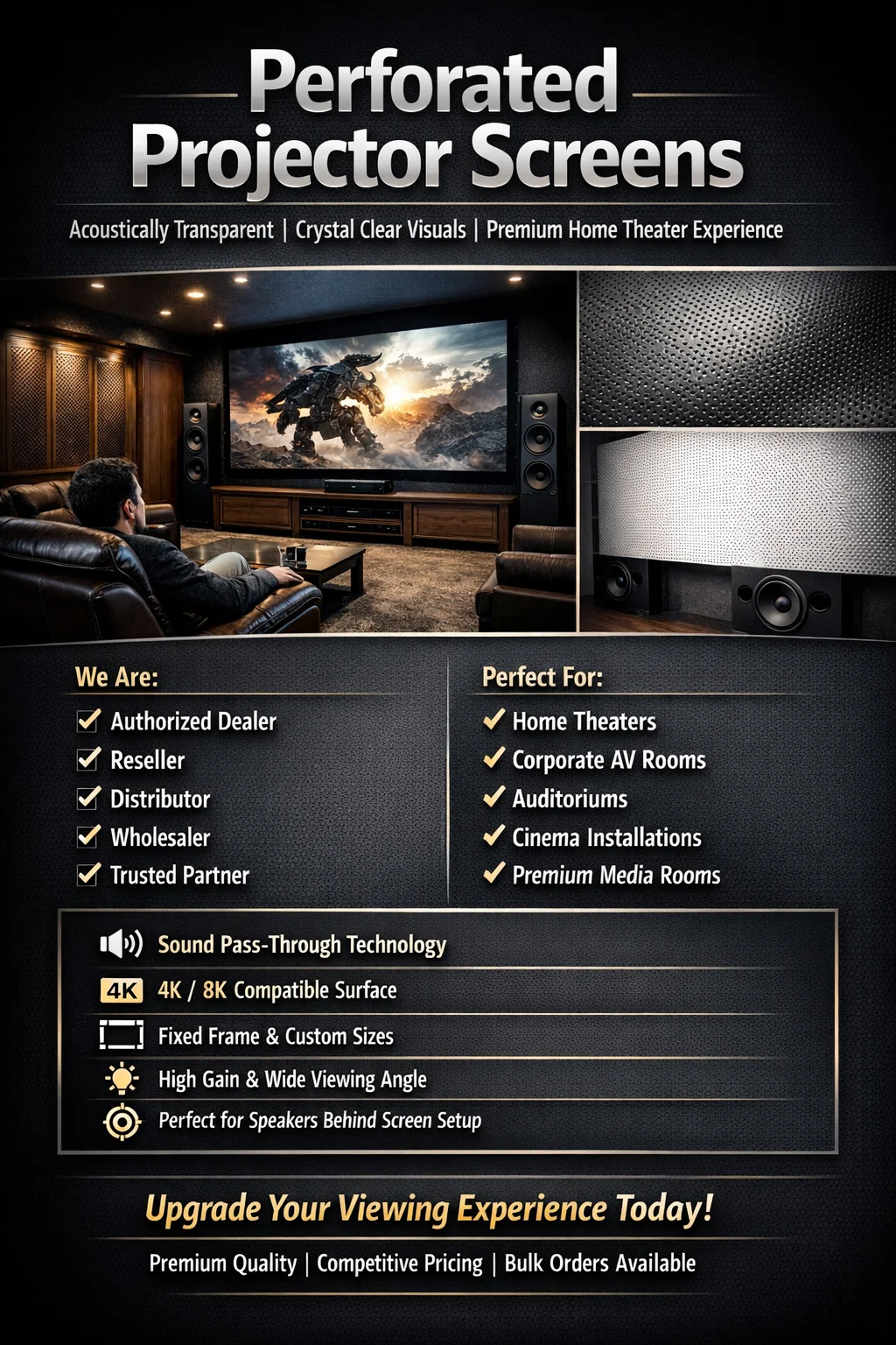 Perforated Projector Screen Portfolio