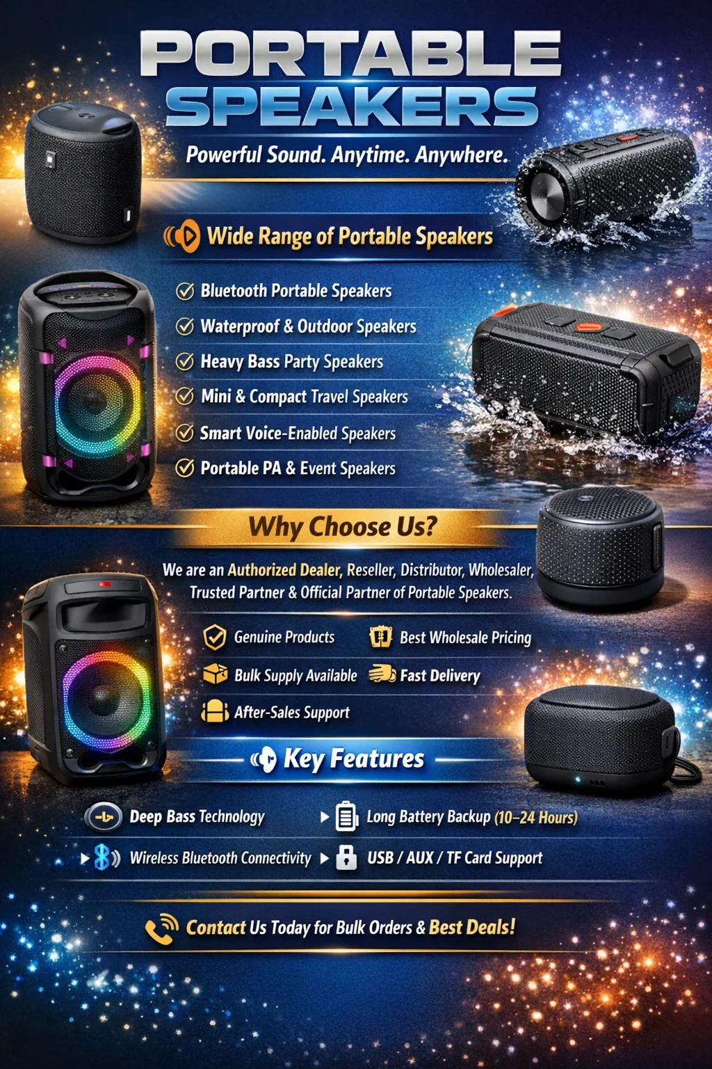 Premium Portable Bluetooth Speakers
