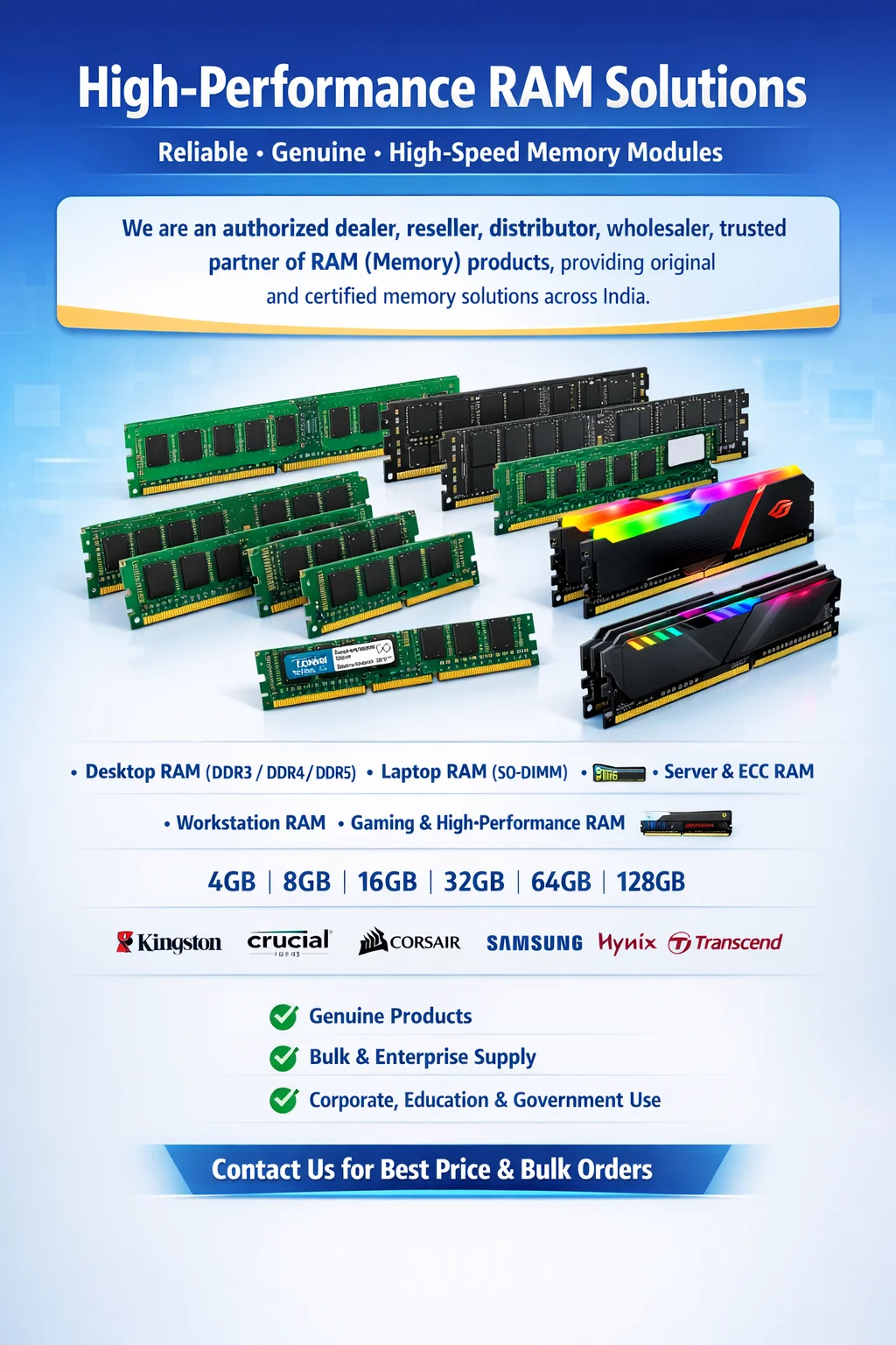 Best ram Supplier in India - Vande Bharat