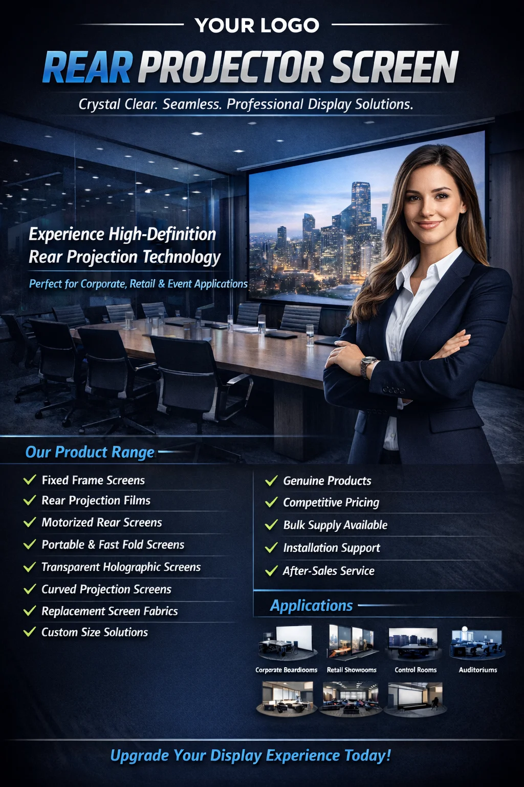 ELITESCREENS Rear Projection Screen Installation