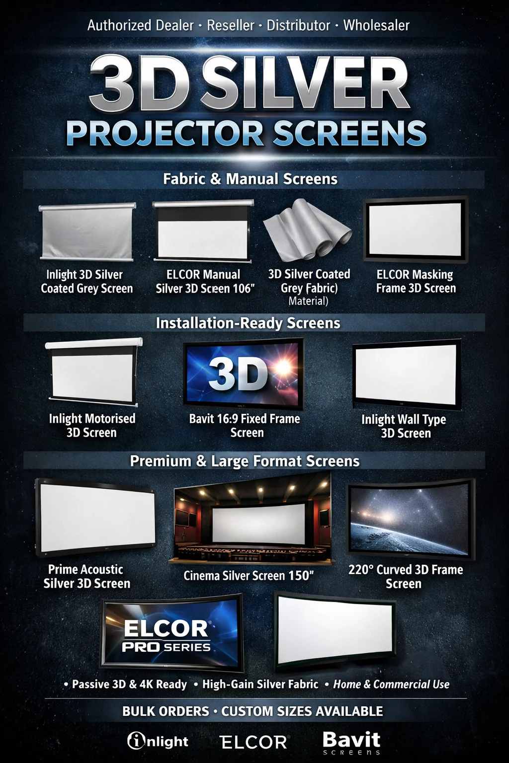 Draper 3d Silver Projector Screen Portfolio