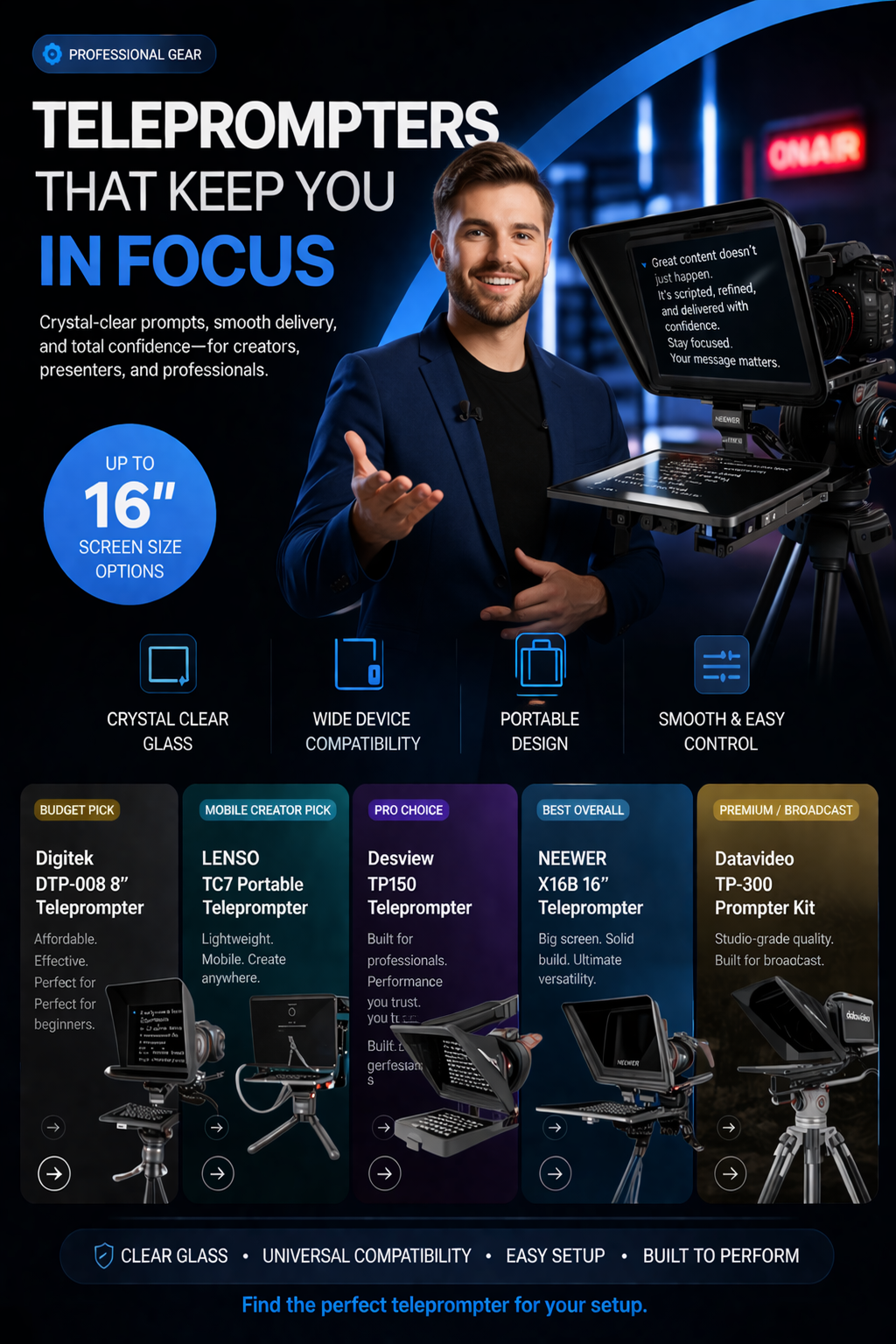 Digital Transformation and Teleprompter Broadcasting Products