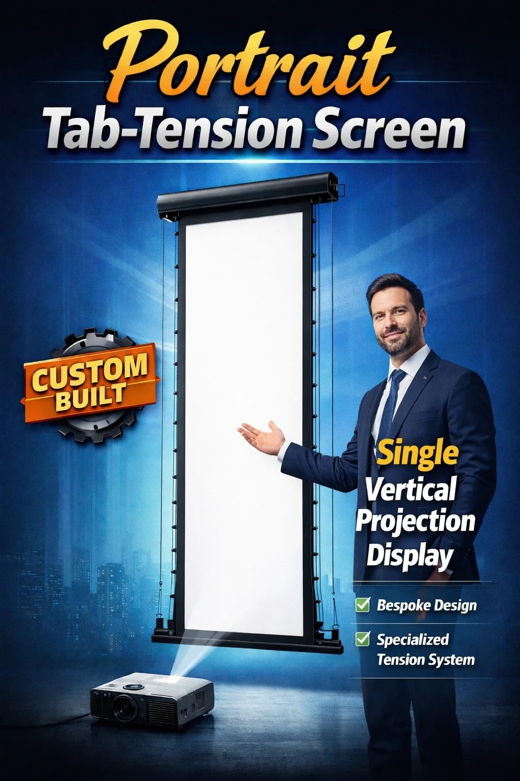Draper Tab Tension Projector Screen