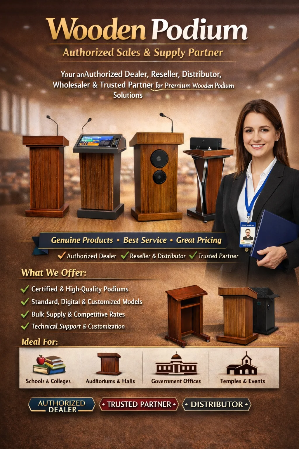 Wooden Podium Range