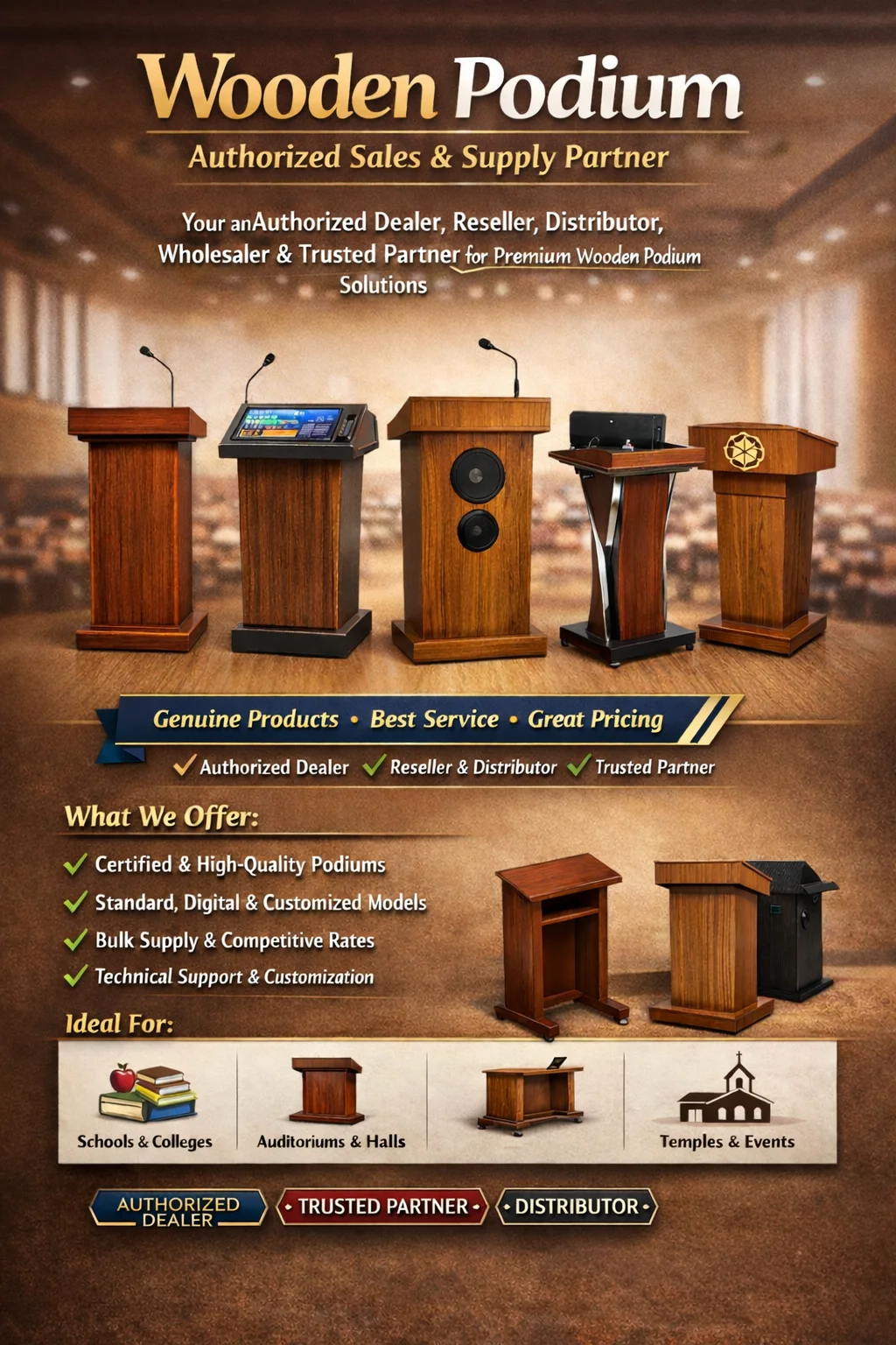 Wooden Podium Solutions